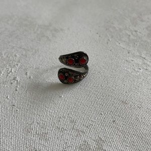 Stealing silver & red stone handmade ring from Arizona